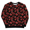 Enchanted Rose Sweatshirt features vibrant rose patterns, perfect for any stylish wardrobe. Ideal for cozy comfort!