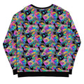 Bright and colorful, the Enchanted Rose Sweatshirt features a vibrant floral pattern, perfect for any style.