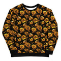 Stylish Enchanted Rose Sweatshirt, featuring a vibrant floral pattern, perfect for any aesthetic. Ideal for casual wear.