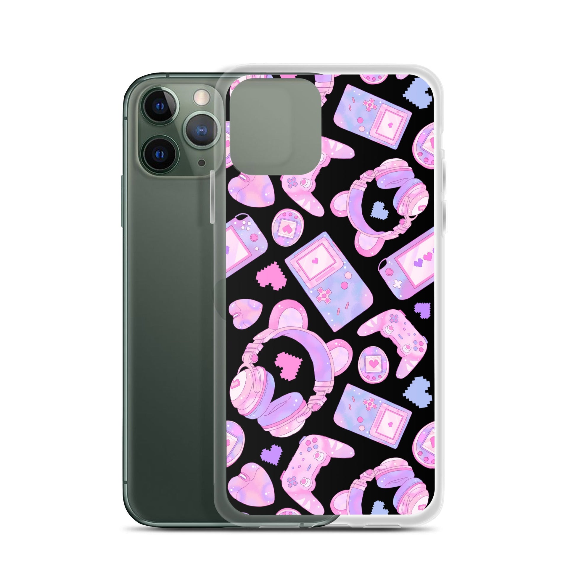 Protect your phone in style with the Gamer Girl iPhone® Clear Case, featuring a cute gaming design and durable protection.