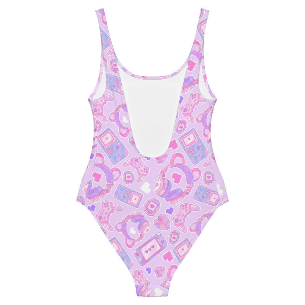 Show off your style in the Gamer Girl One-Piece Swimsuit, blending cute and tough for all figures. Perfect for summer!