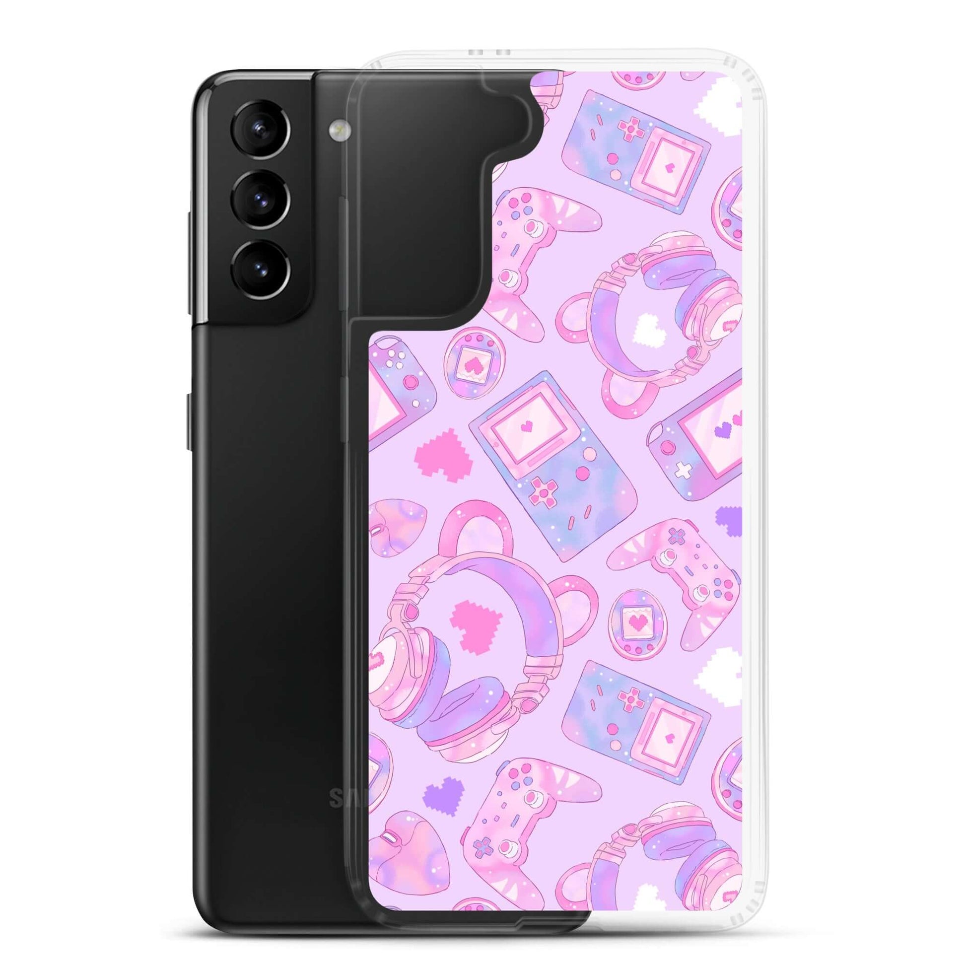 Protect your phone in style with the Gamer Girl Samsung® Clear Case, featuring playful gaming designs.