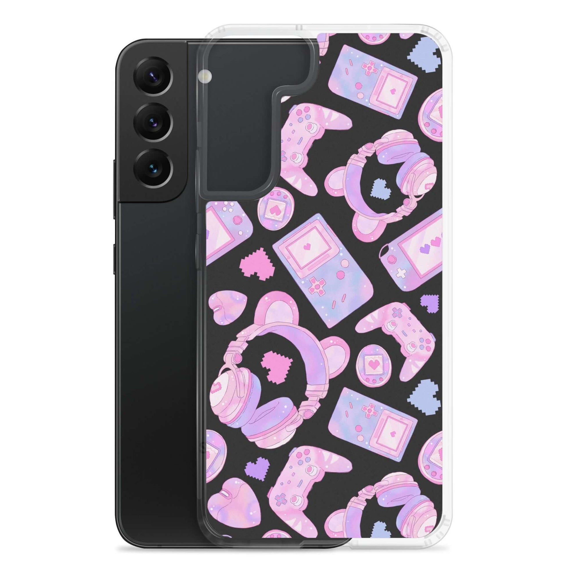 Protect your phone in style with the Gamer Girl Samsung® Clear Case featuring cute gaming designs.