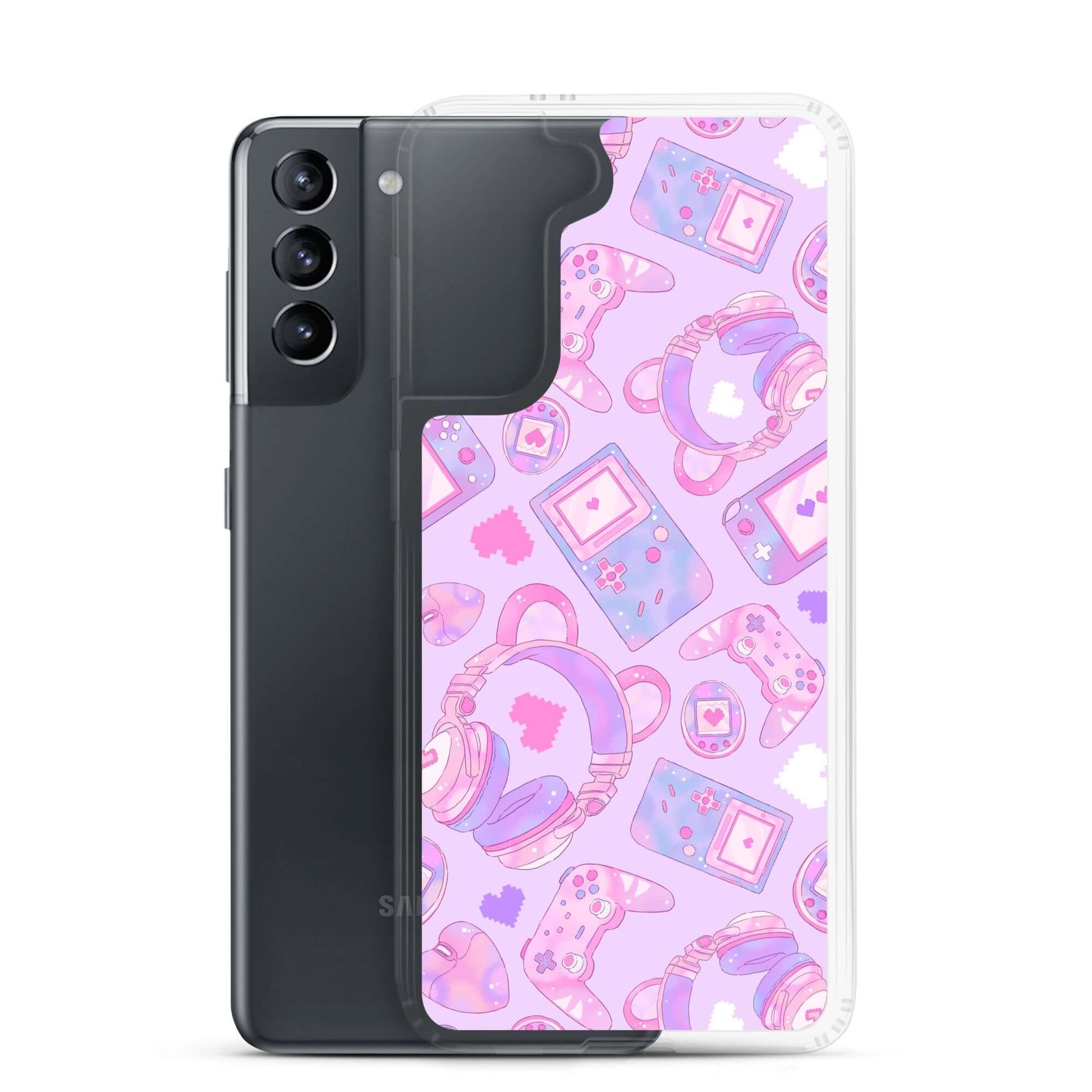 Protect your phone in style with the Gamer Girl Samsung® Clear Case, featuring cute gaming-themed designs.