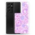 Stylish Gamer Girl Samsung® Clear Case featuring cute designs, perfect for protecting your phone while gaming.