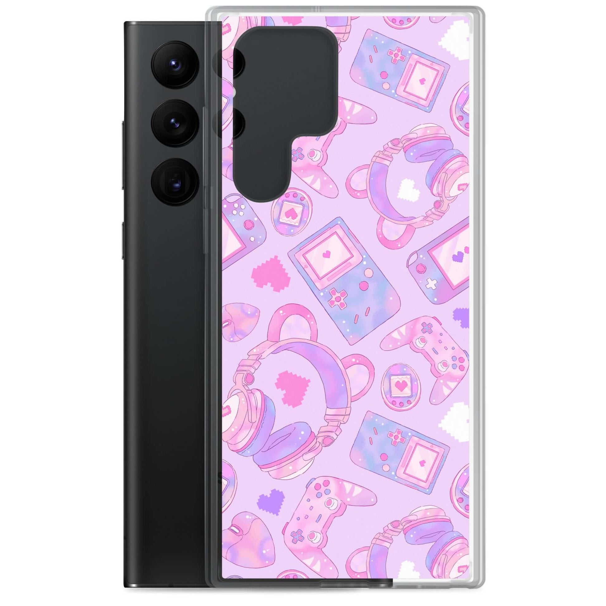 Protect your phone in style with the Gamer Girl Samsung® Clear Case featuring cute gaming designs.