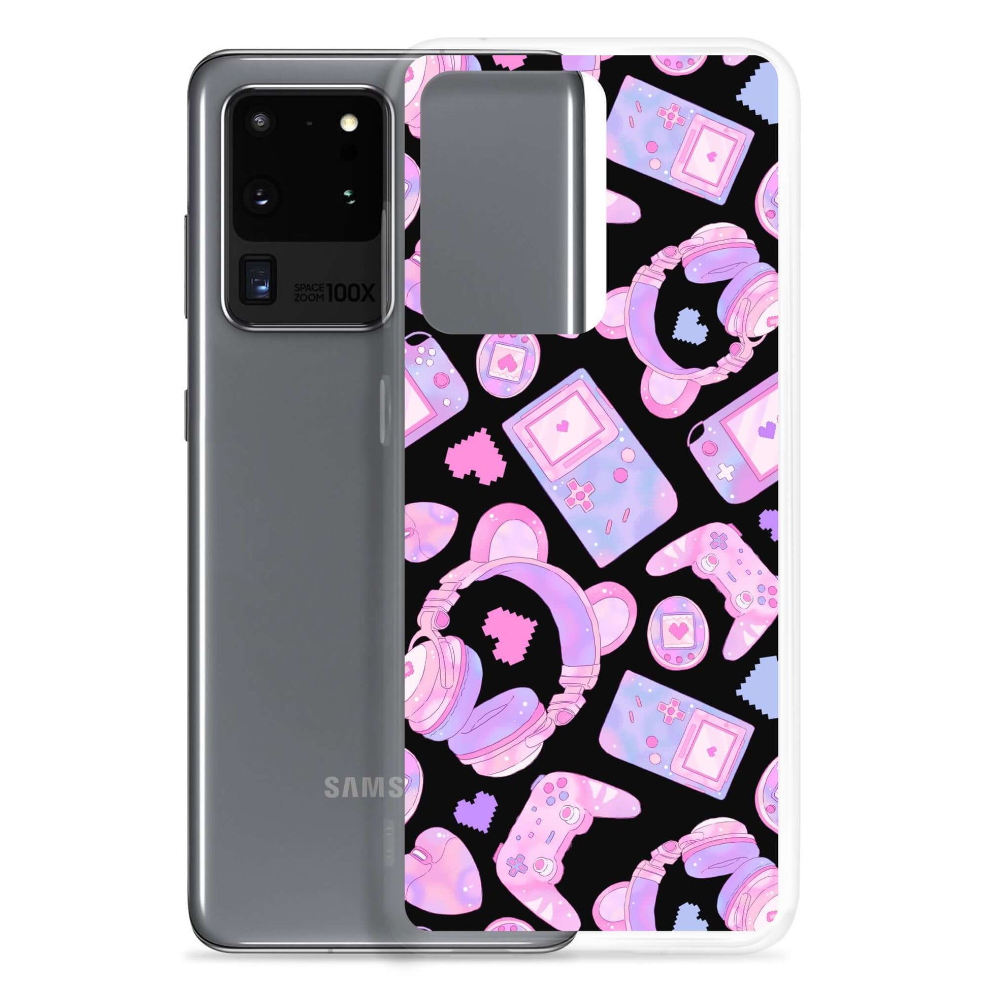 Stylish Gamer Girl Samsung® Clear Case features a cute design, perfect for showcasing your gaming passion.