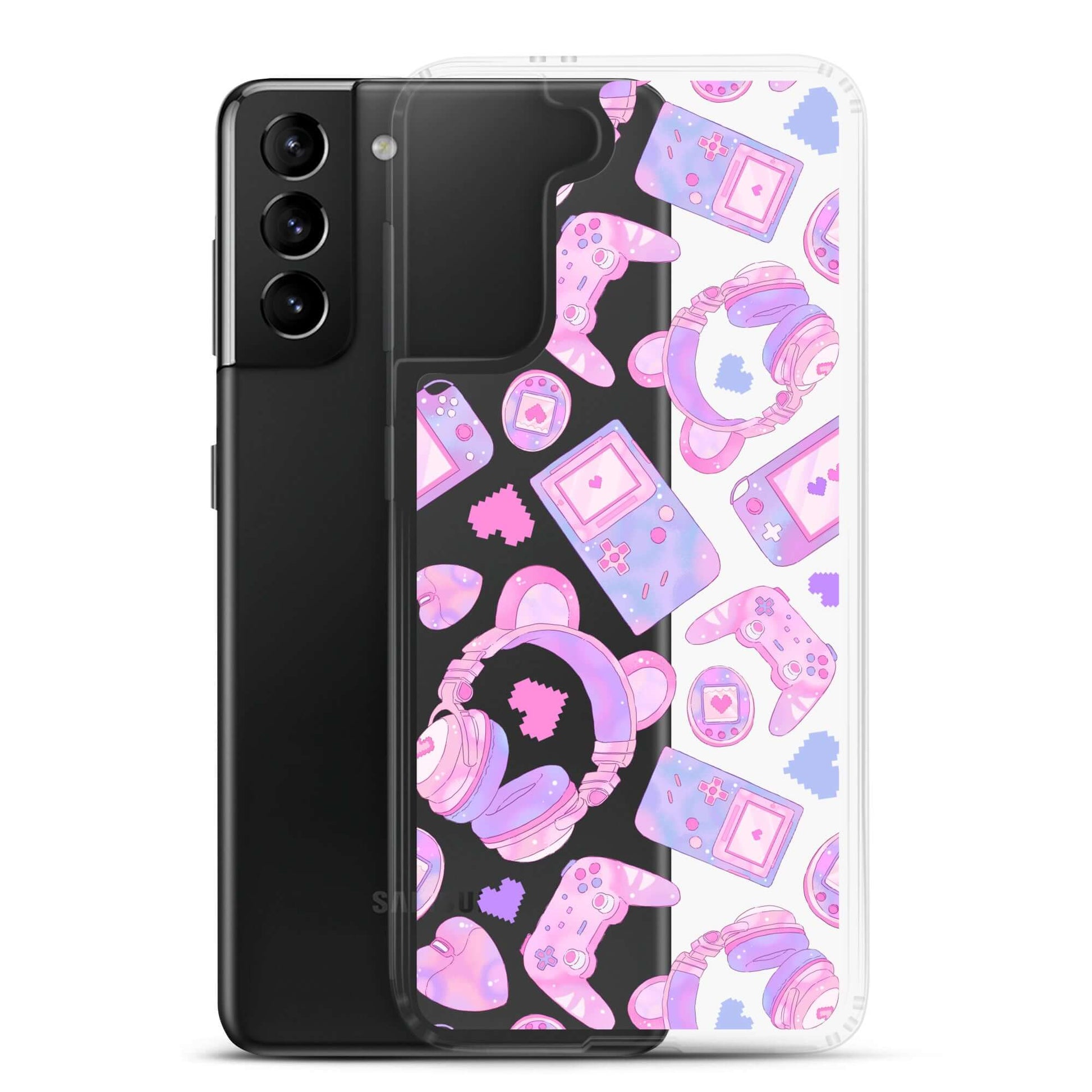 Protect your phone with the stylish Gamer Girl Samsung® Clear Case featuring cute gaming designs. Perfect for gamers!