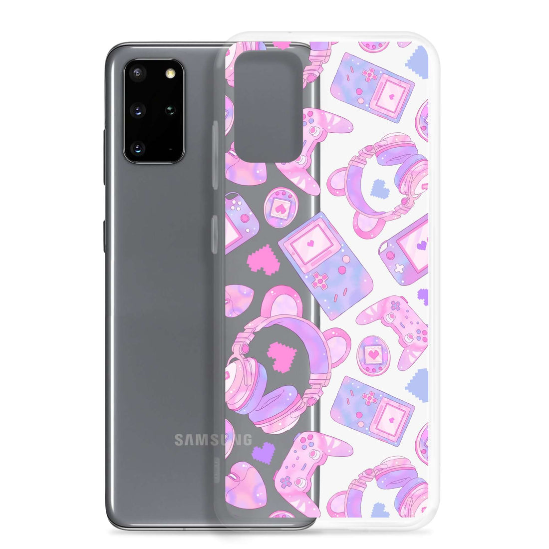 Protect your phone in style with the Gamer Girl Samsung® Clear Case, featuring a cute gaming design.