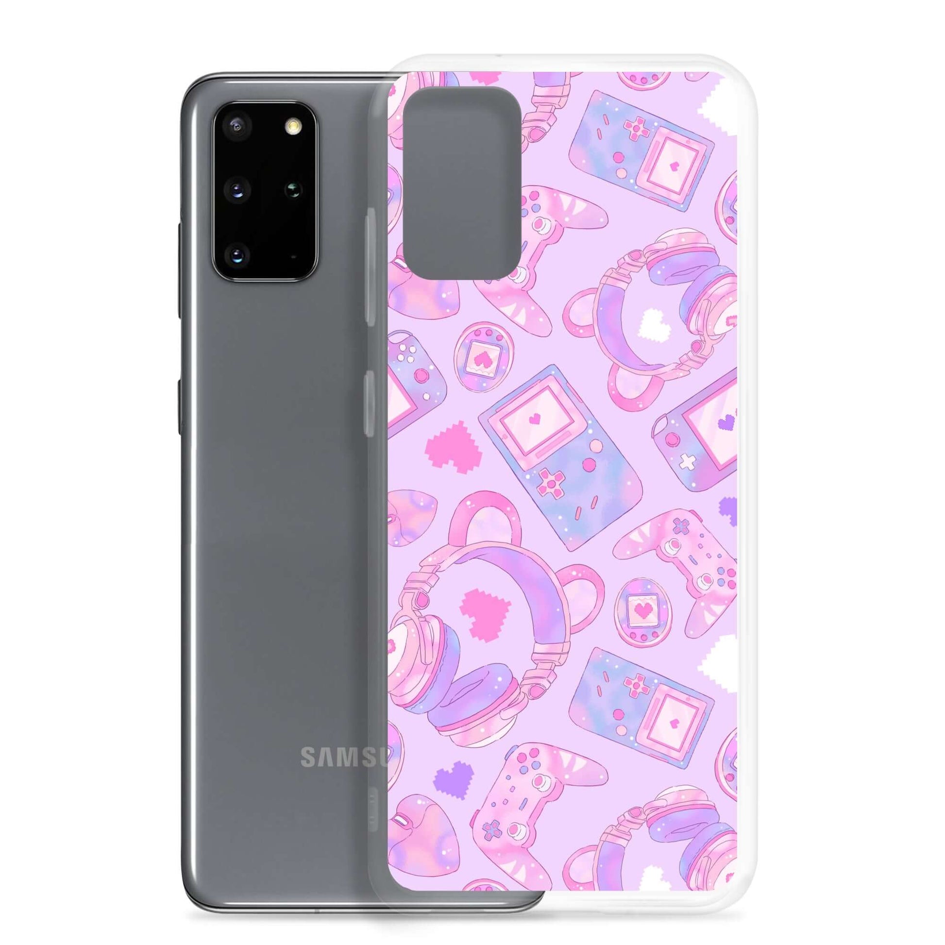 Protect your phone in style with the Gamer Girl Samsung® Clear Case, featuring a cute gaming design.