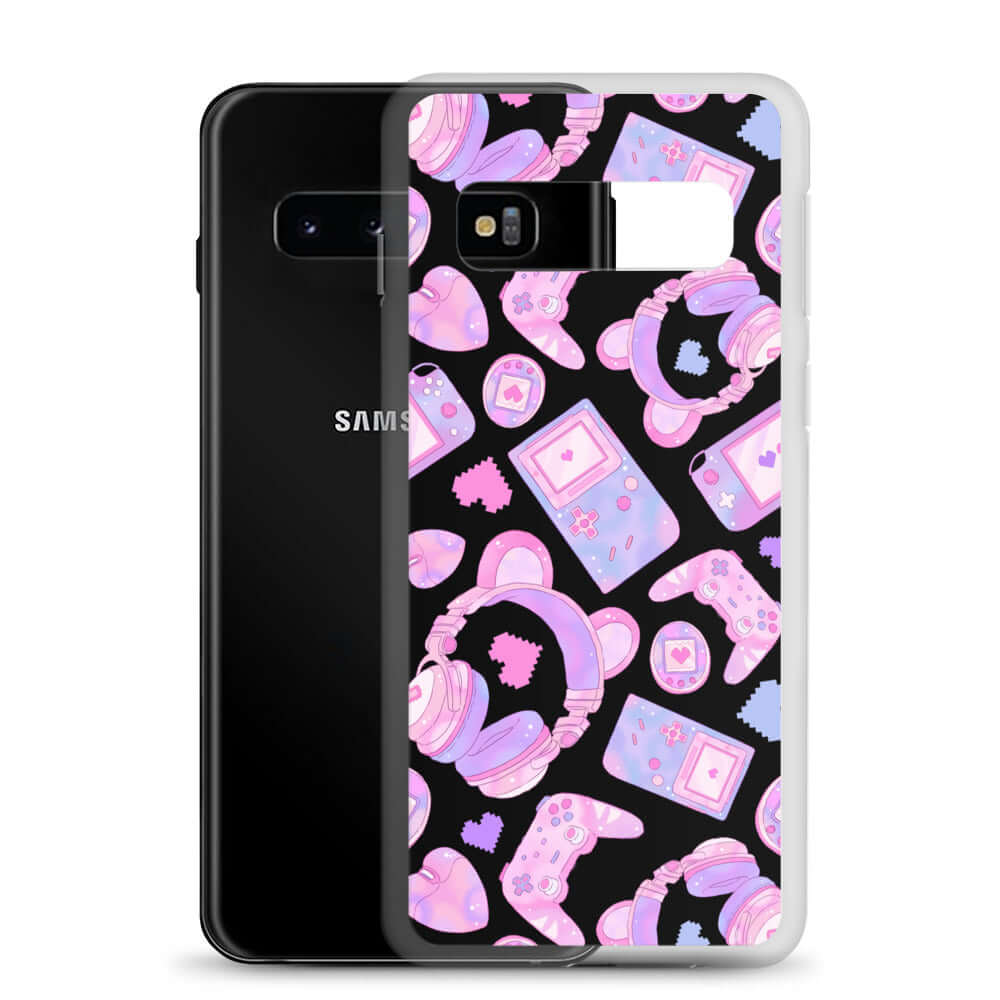 Protect your phone in style with the Gamer Girl Samsung® Clear Case, featuring a cute gaming design.