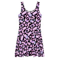 Cute Gamer Girl Skater Dress featuring 8-bit hearts and pastel consoles, perfect for stylish gamers.