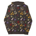 Stylish Gothic Tea Time Hoodie featuring vibrant prints, perfect for adding intrigue to your tea time hangouts.