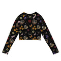 Gothic Tea Time Long-sleeved Crop Top features a vibrant floral design and eco-friendly materials for stylish comfort.