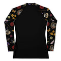 Gothic Tea Time Rash Guard features a unique floral design, perfect for active wear and sun protection.