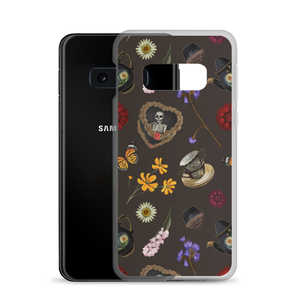 Protect your phone stylishly with the Gothic Tea Time Samsung® Clear Case, featuring unique designs and a sleek finish.