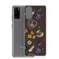 Gothic Tea Time Samsung® Clear Case with floral and skull designs, offering stylish protection for your device.