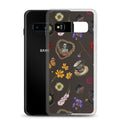 Stylish Gothic Tea Time Samsung® Clear Case featuring floral and skull designs, perfect for phone protection.