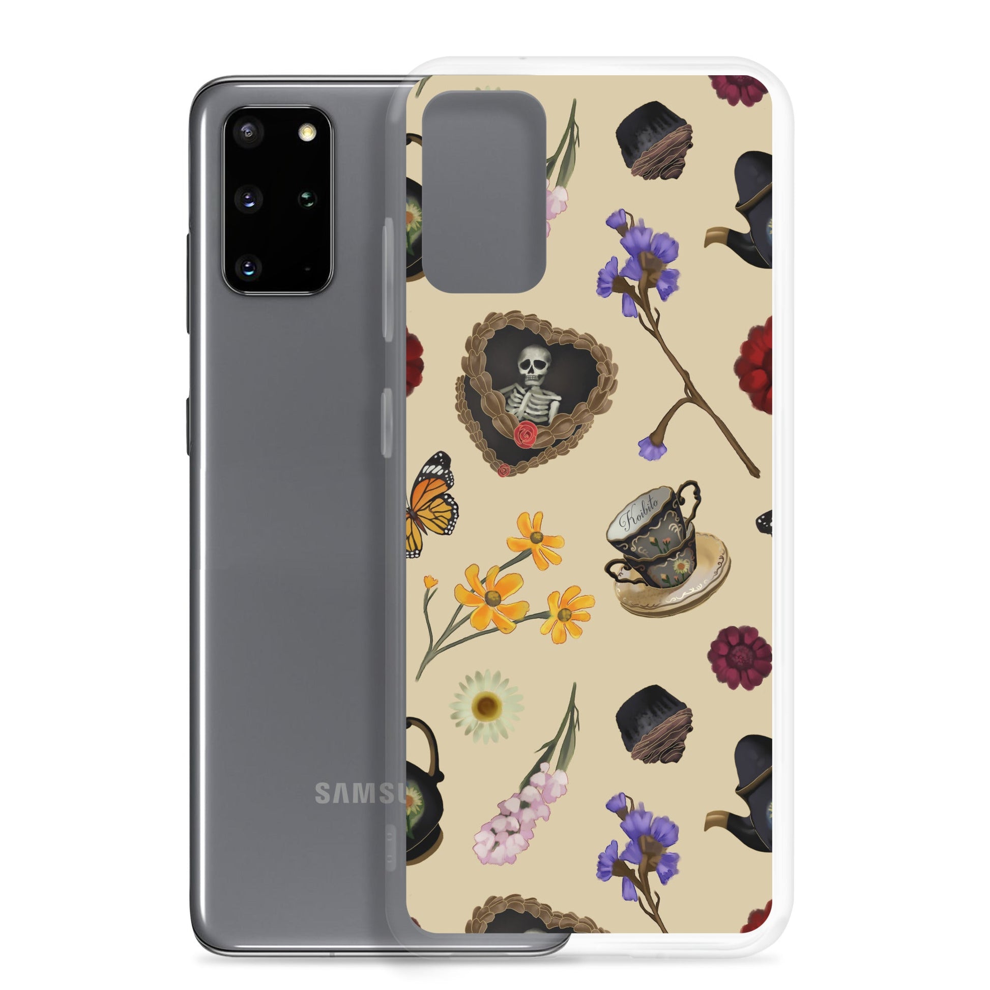 Gothic Tea Time Samsung® Clear Case features unique designs, offering stylish protection for your phone from everyday wear.