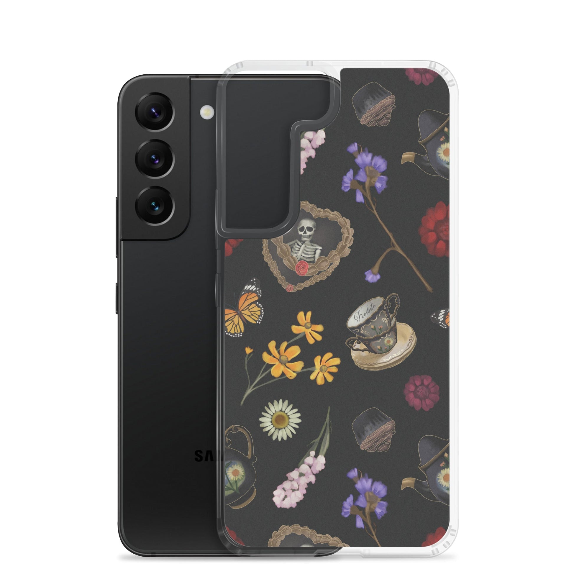 Gothic Tea Time Samsung® Clear Case showcases intricate designs while providing durable protection for your device.