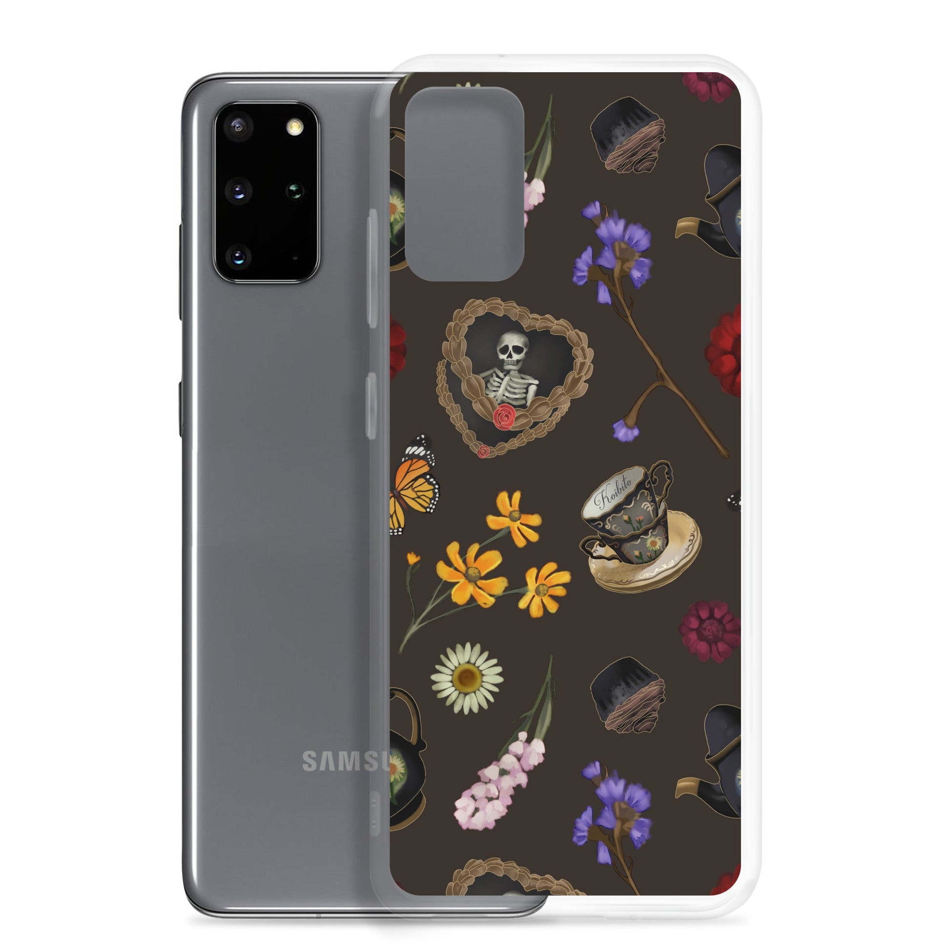 Gothic Tea Time Samsung® Clear Case features a unique design, offering stylish protection for your phone.