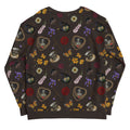 Gothic Tea Time Sweatshirt featuring a vibrant, dark print perfect for unique tea time gatherings.