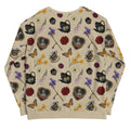 Gothic Tea Time Sweatshirt featuring whimsical teapots and flowers, perfect for a unique tea time experience.