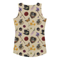 Gothic Tea Time Tank Top features a unique design with teacups, flowers, and butterflies for a stylish summer look.