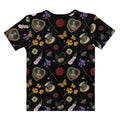 Stylish Gothic Tea Time T-shirt featuring elegant motifs on a black background for unique fashion lovers.