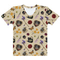 Gothic Tea Time T-shirt featuring a unique design of teapots, flowers, and skeletons for a stylish look.