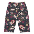 High-waisted Gothic Teddy Biker Shorts featuring regal motifs for comfort and style during workouts. Perfect for queens!