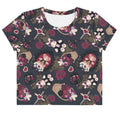 Gothic Teddy Crop Top features a whimsical design, perfect for casual outfits and gym wear alike.