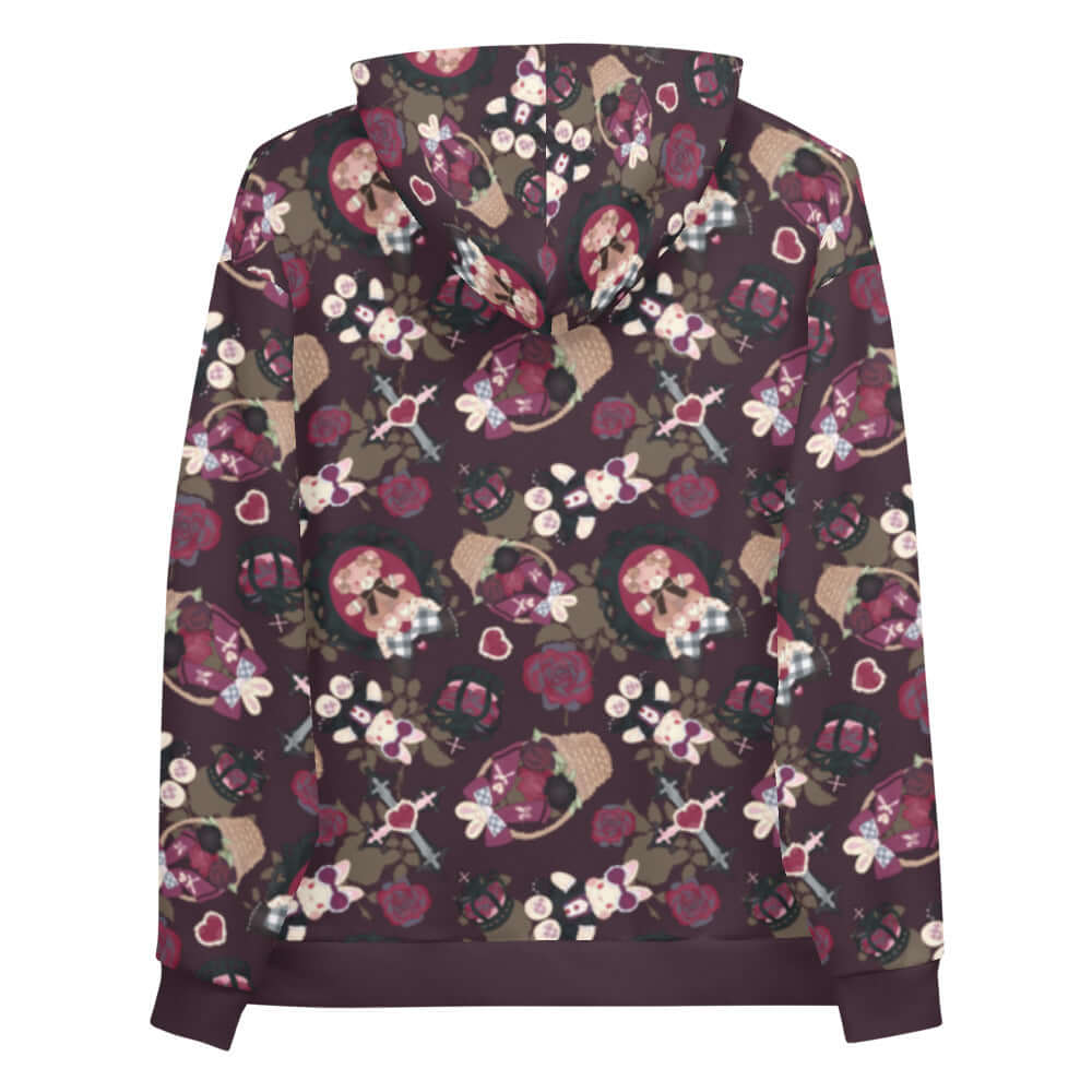 Gothic Teddy Hoodie features a cozy design with a vibrant print, perfect for chilly days and a stylish winter look.