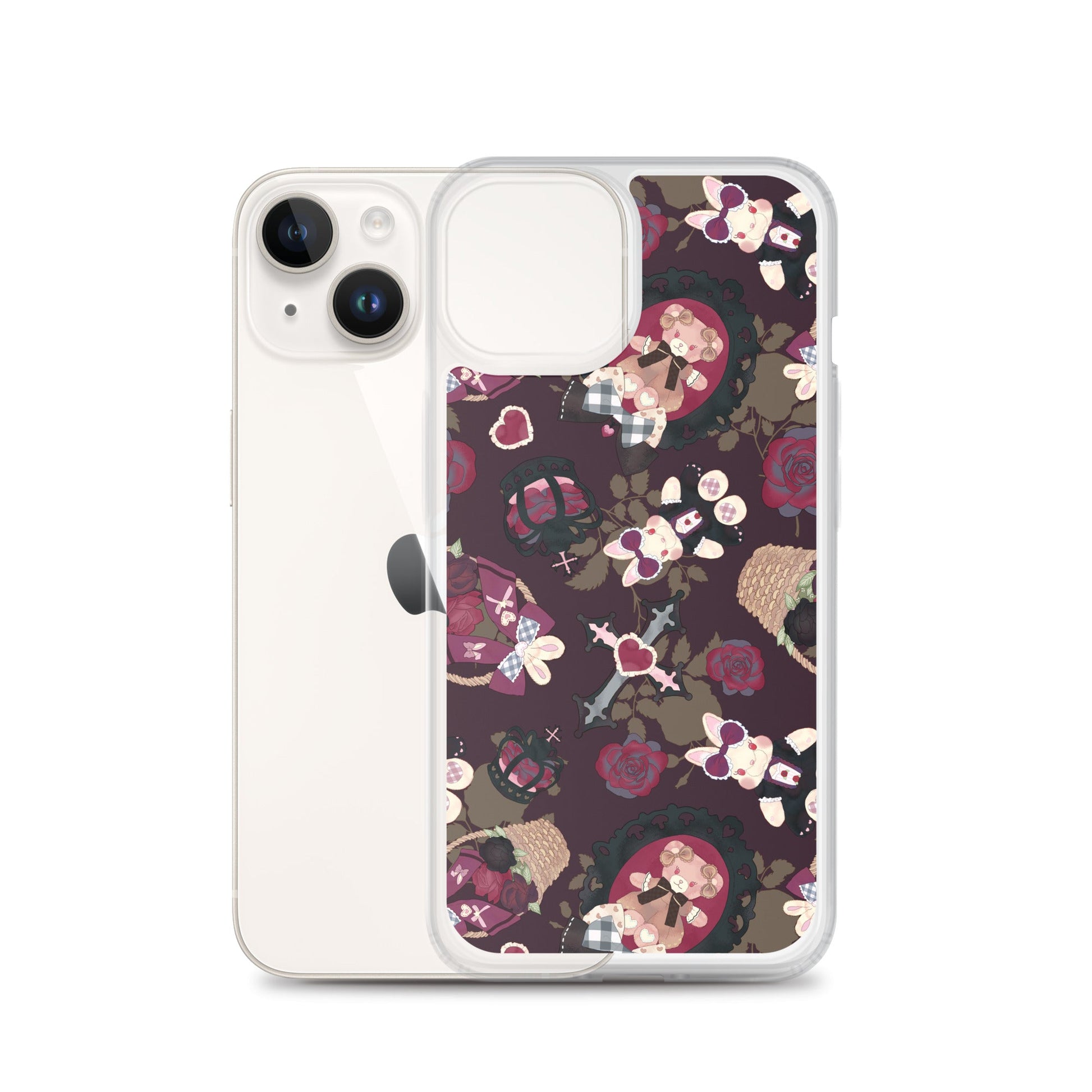 Gothic Teddy iPhone® Clear Case offers stylish protection with a flexible design for easy access and durability.