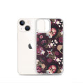 Gothic Teddy iPhone® Clear Case featuring a colorful design protects against scratches and dirt, perfect for stylish protection.