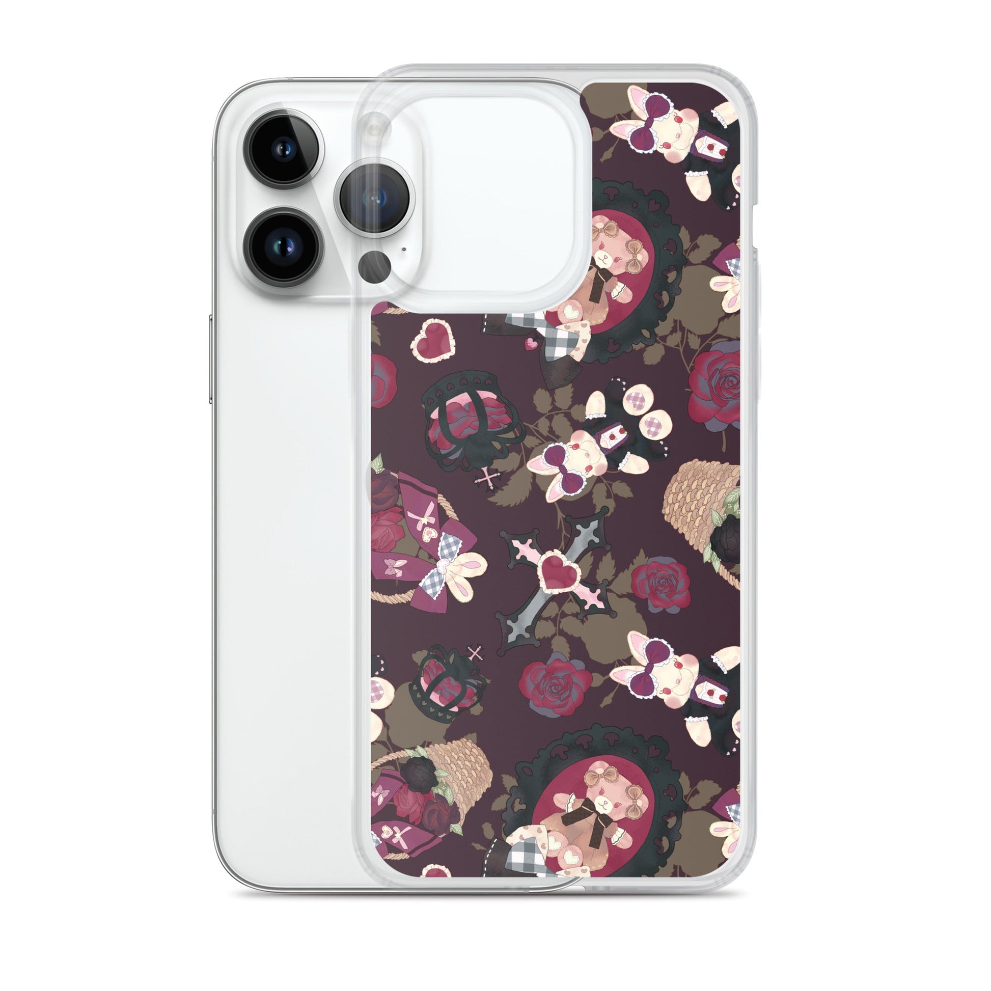 Gothic Teddy iPhone® Clear Case features a unique design, providing stylish protection from scratches and dirt.