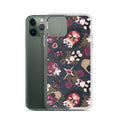 Gothic Teddy iPhone® Clear Case featuring a unique design, perfect for protection against scratches and dirt.