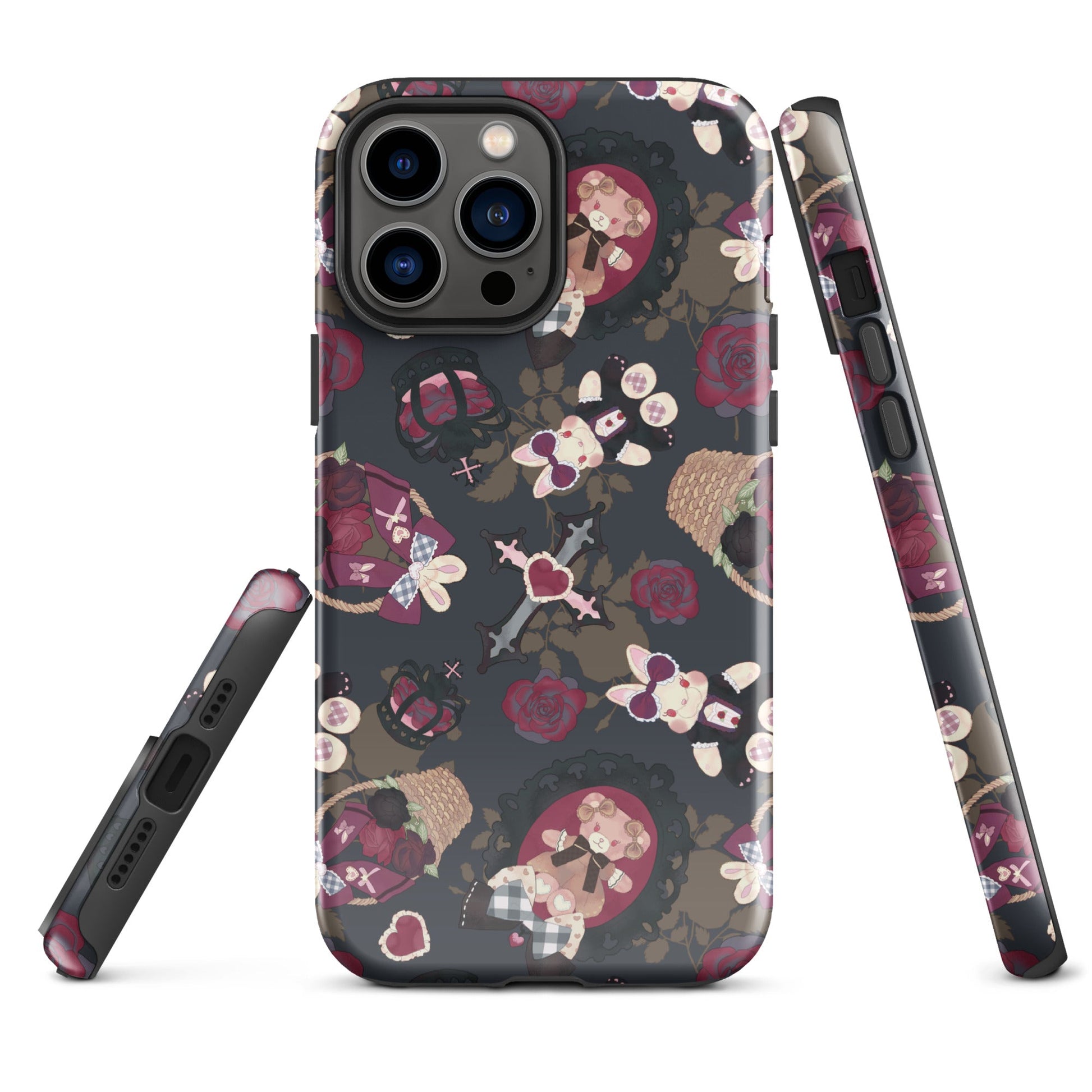 Stylish Gothic Teddy iPhone® Tough Case featuring a durable design and vibrant artwork for ultimate protection.