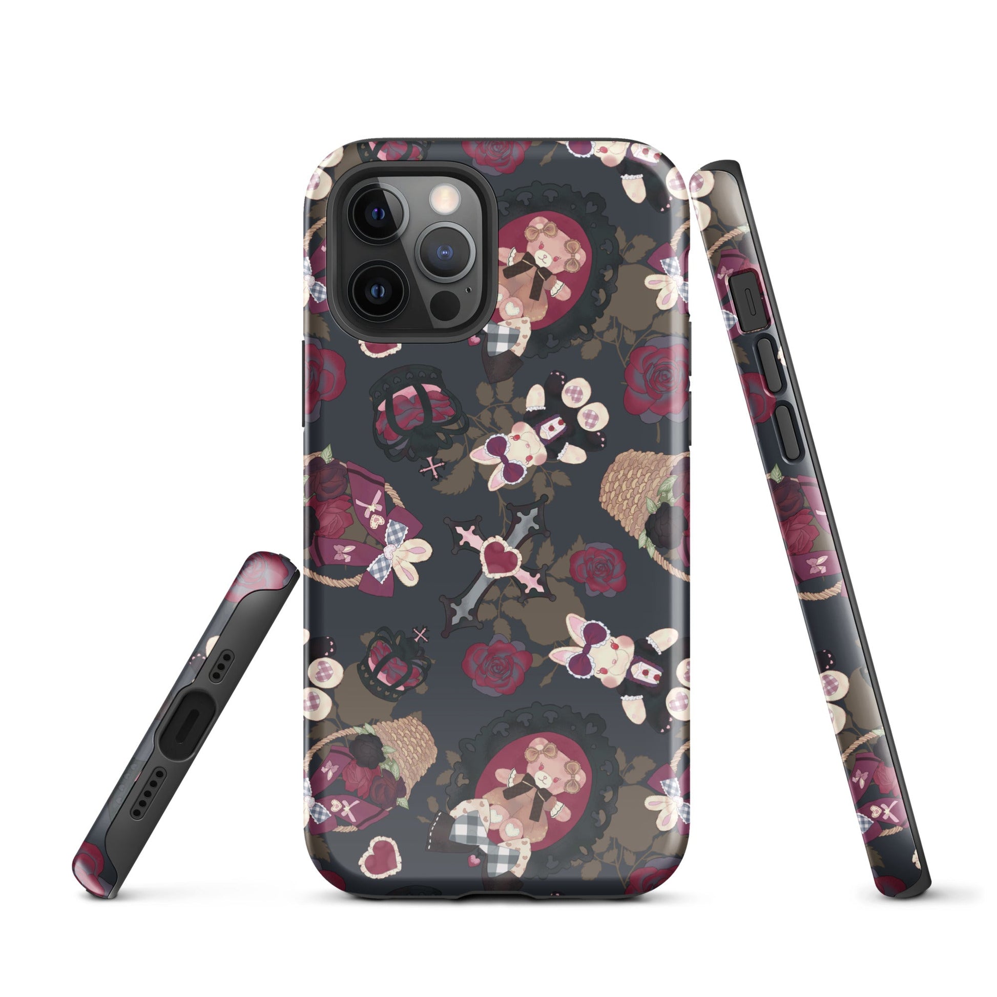 Stylish Gothic Teddy iPhone® Tough Case features a unique design and dual-layered impact protection for your phone.