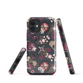 Stylish Gothic Teddy iPhone® Tough Case featuring a durable design with impact-resistant polycarbonate and TPU lining.