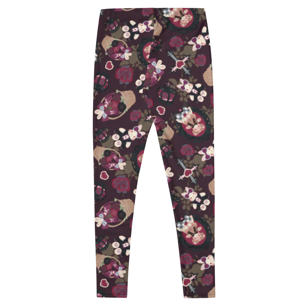 Stylish Gothic Teddy Leggings featuring a unique dark design, perfect for a flattering and fun look.