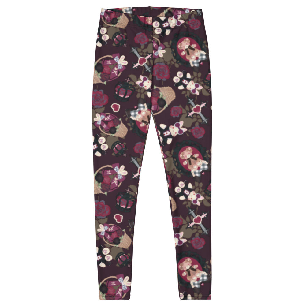 Stylish Gothic Teddy Leggings featuring a cute dark design, perfect for a trendy look and ultimate comfort.