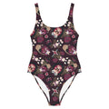 Gothic Teddy One-Piece Swimsuit featuring a cute dark design, perfect for the gothic lolita style. Ideal for all figures.