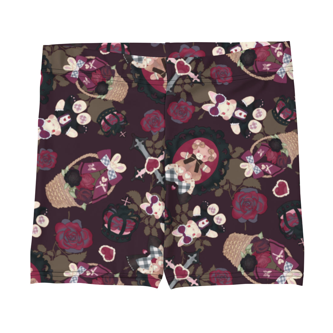 Gothic Teddy Shorts featuring a cute, colorful design perfect for workouts or casual wear. Adorable and snug fit!
