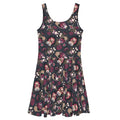 Flared Gothic Teddy Skater Dress features regal motifs, perfect for conquering your day in style and comfort.