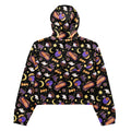 Lightweight and waterproof, the Halloween Treat cropped windbreaker features fun Halloween designs for stylish adventures.