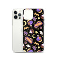 Sleek Halloween Treat iPhone® Clear Case featuring fun spooky designs, perfect for protecting your phone in style.