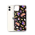 Sleek Halloween Treat iPhone® Clear Case featuring fun spooky designs, perfect for protecting your phone in style.