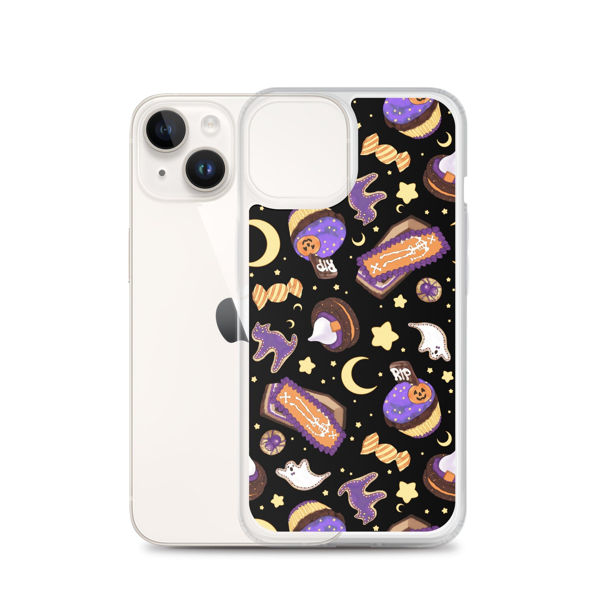 Sleek Halloween Treat iPhone® Clear Case featuring fun designs, protecting your phone from scratches and dirt.