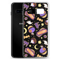 Sleek Halloween Treat Samsung® Clear Case features fun designs, protecting your phone while showcasing festive style.